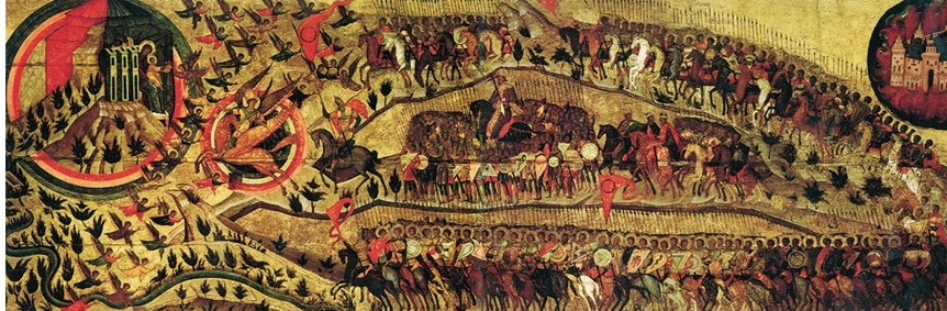 Ruska ikona iz obdobja 1550-1560. Po tradiciji je to alegorični prikaz obleganja Kazana s strani Ivana IV.
