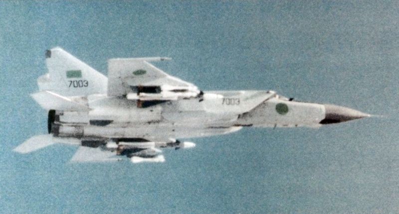 Avión MiG-25 libio.
