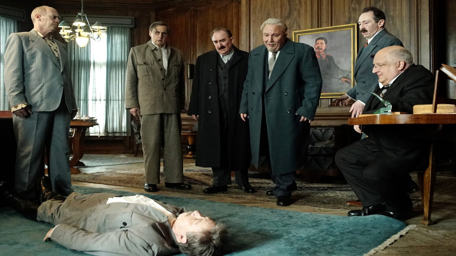 A still from the movie 'The Death of Stalin' (2017) by Armando Iannucci.