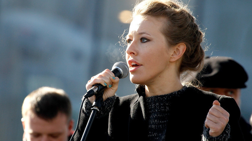 Pembawa acara televisi dan aktivis oposisi Xenia Sobchak.