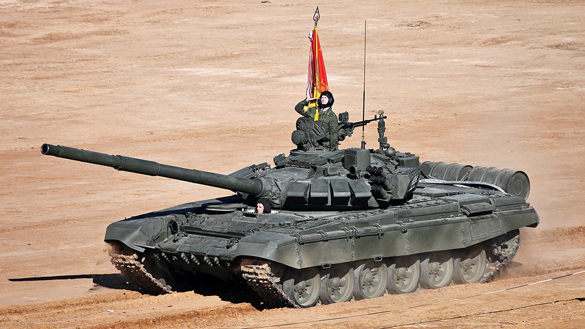 The latest version of the T-72B3 tank has been updated with a new digital fire control system, “Relic” enhanced dynamic protection and a new 1000 horsepower turbodiesel engine. 