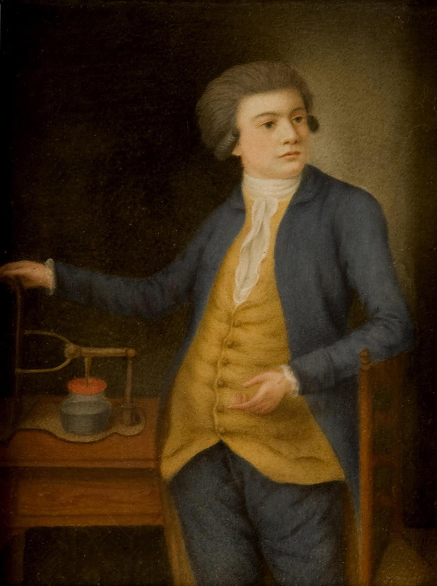 Presunto retrato de Vasili Petrov. Autor desconocido. Finales del siglo XVIII