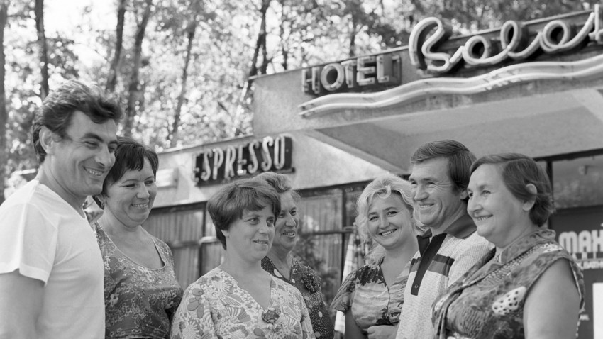 Soviet tourists in Hungary in 1978.