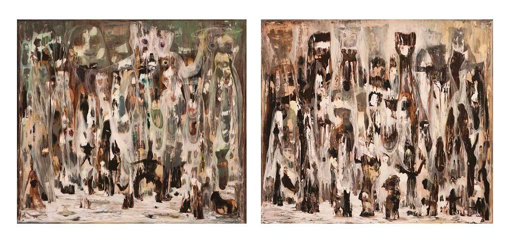The Dream of Wild Dance and the Floating Hearts, 2011 (left) / The Dream Of Pushkin, 2010