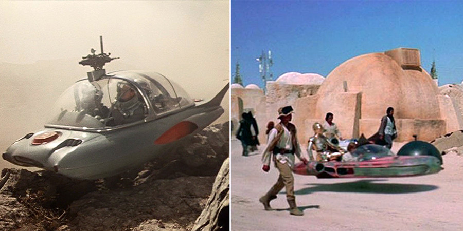 Клушанцев је први смислио летеће бестежинско возило за свој филм који је приказан 1957. године. Слична верзија ће се касније појавити у „Звезданим ратовима“. Да ли је то случајна подударност?