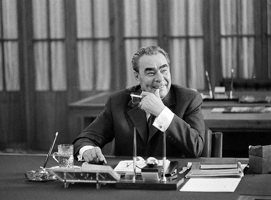 O líder soviético Leonid Ilitch Brejnev, que era chamado pelo povo, de maneira sarcástica, de 