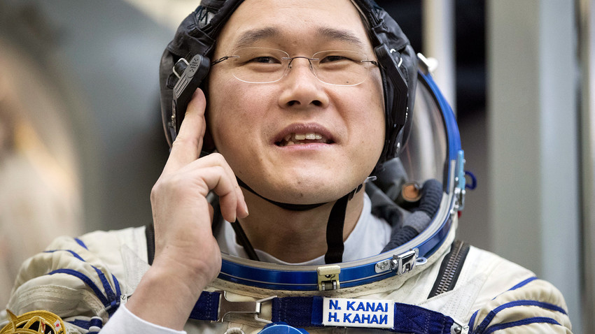 Японският астронавт Норишиге Канай преди последния си практически изпит край Москва, Русия - 29 ноември 2017 г.