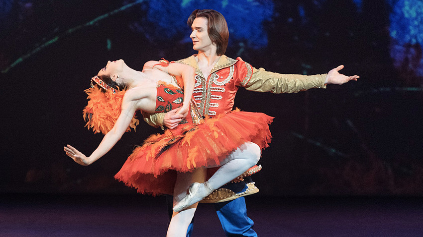 Maria Alexandrova and Vladislav Lantratov performing 'The Firebird' in London, file photo
