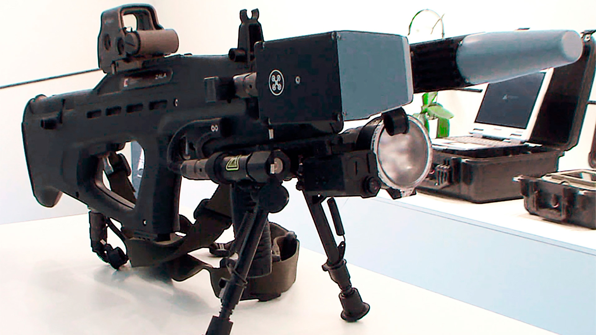 REX-1 is one of the Russia's first electromagnet rifles capable of fighting drones armadas.