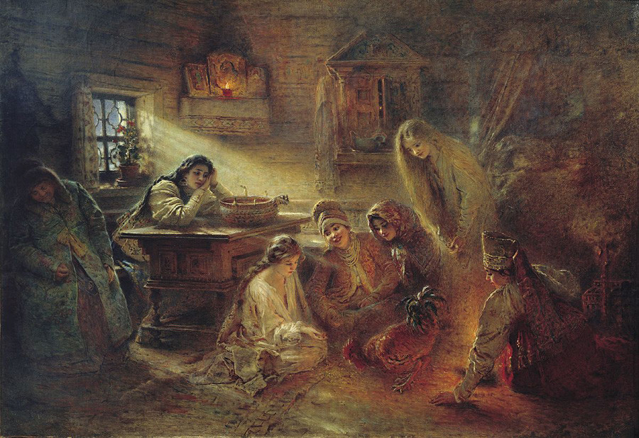 Константин Маковски: „Божићна гатања” (1905) 