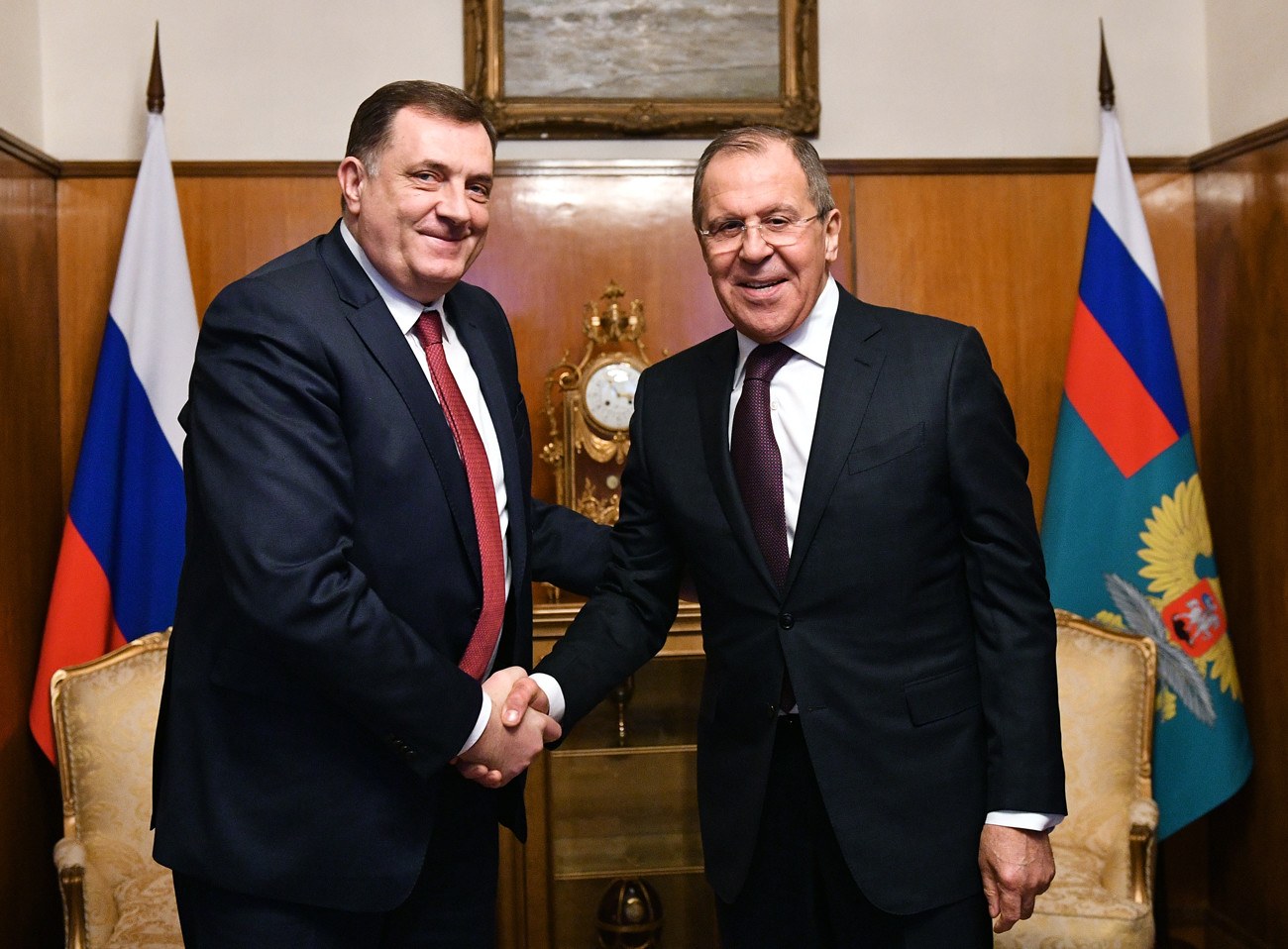 Председник Милорад Додик и руски министар спољних послова Сергеј Лавров.