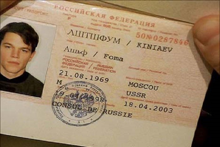 Овако изгледа руски језик у филму „Борнов идентитет“.