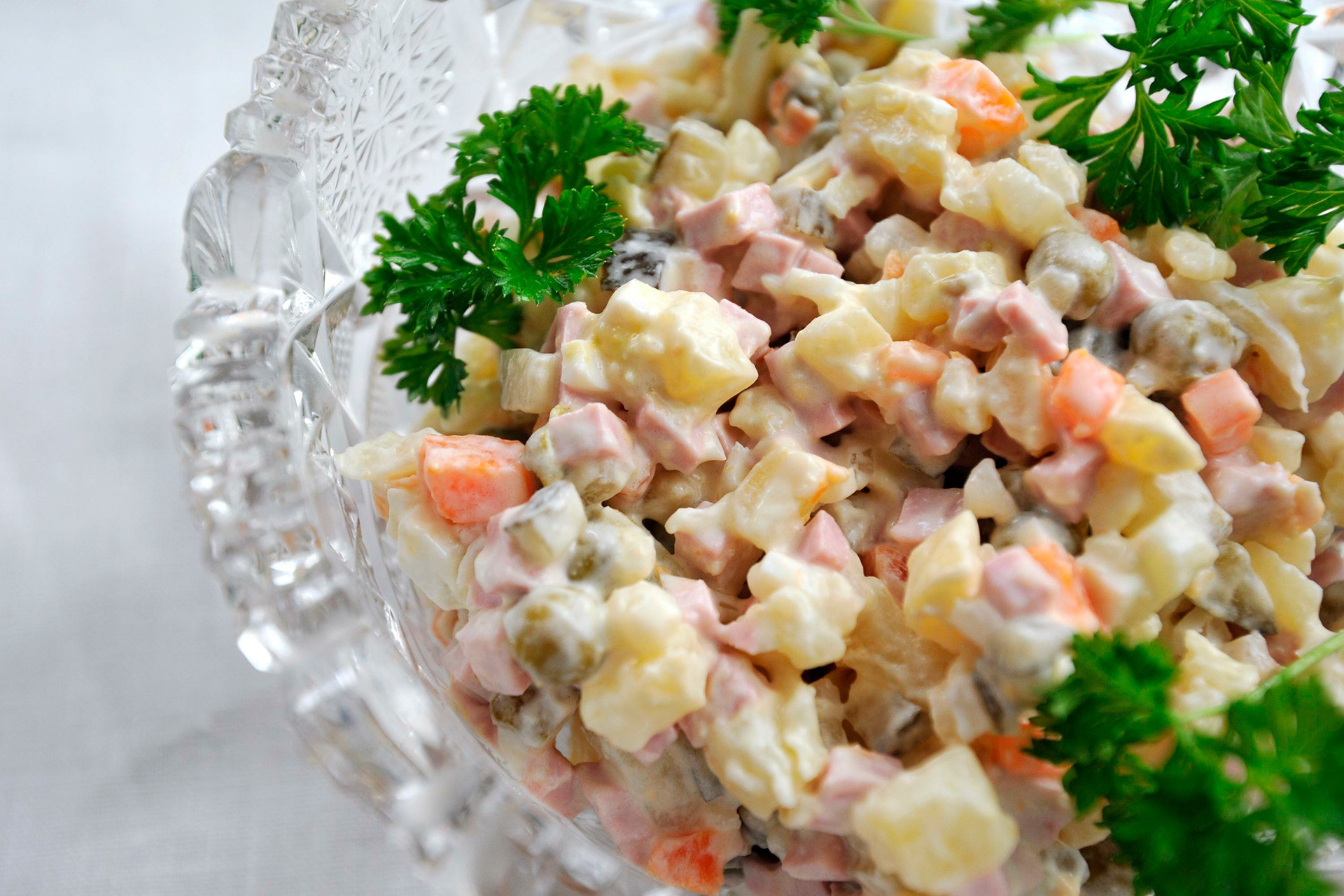 A “salada russa” ou “olivier”.