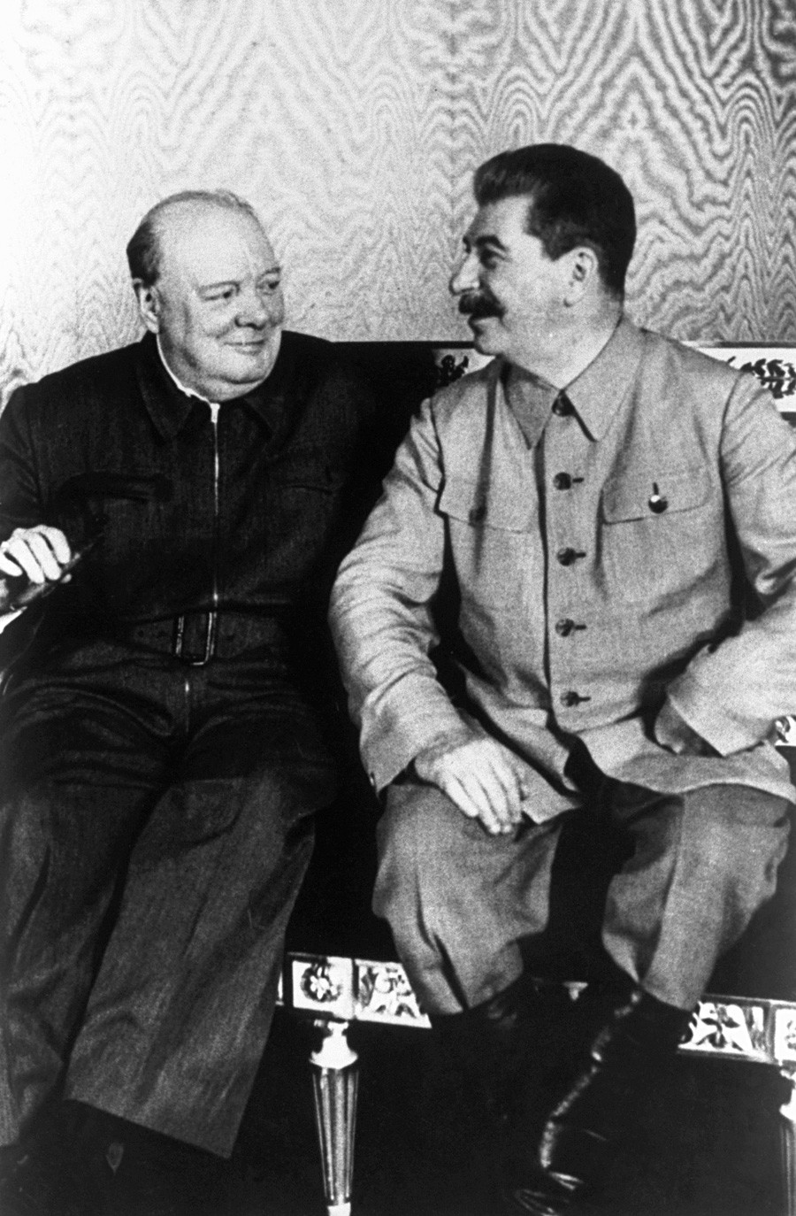 Josef Stalin und Winston Churchill in Moskau