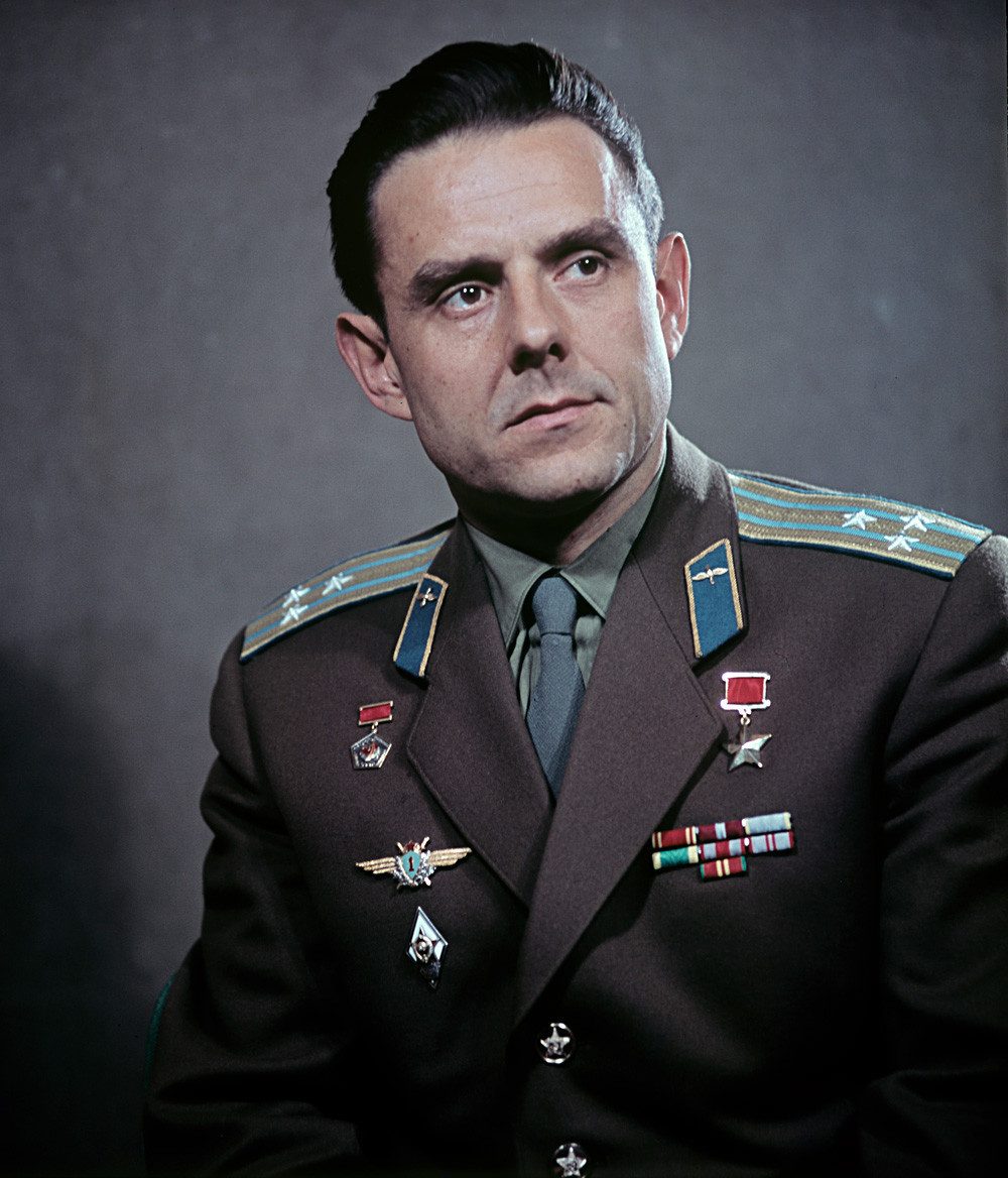Sovjetski kozmonavt in heroj Sovjetske zveze, polkovnik Vladimir Komarov.
