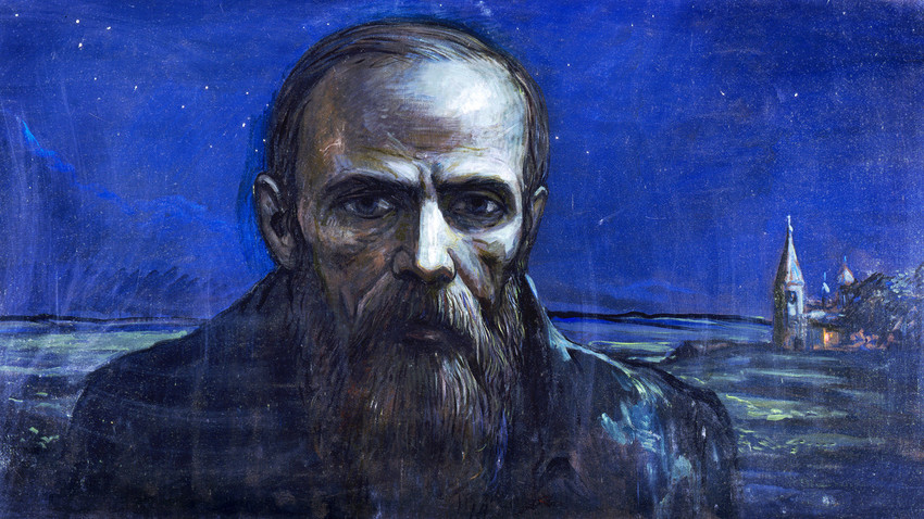 “F. Dostoyevsky. Night,” a piece of “The Legend of the Grand Inquisitor” triptych by Ilya Glazunov,  1986
