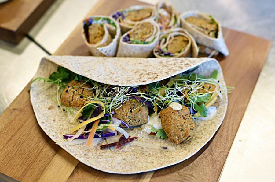 Falafel with mealworms 