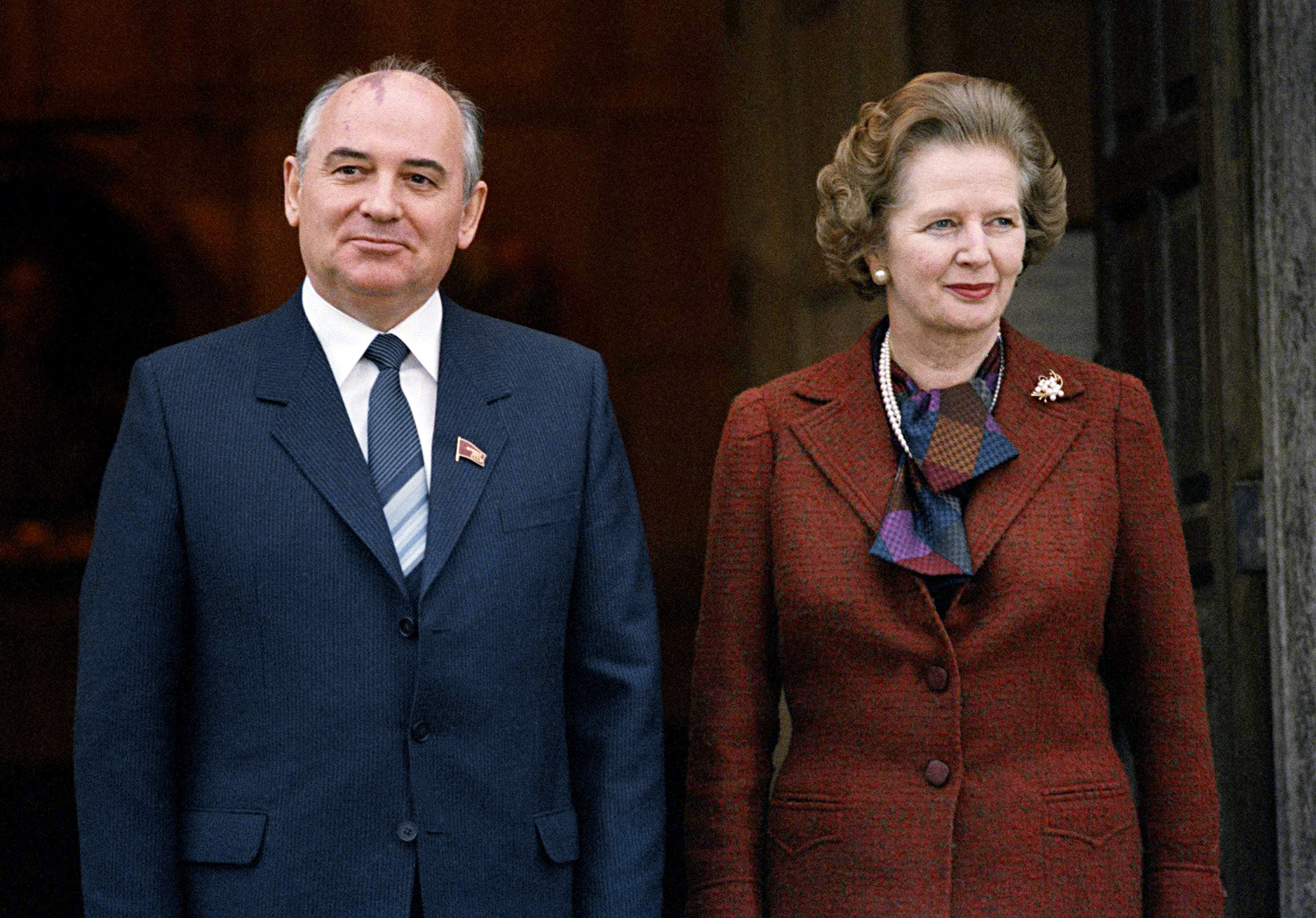 Mijaíl Gorbachov y Margaret Thatcher en London en 1984.