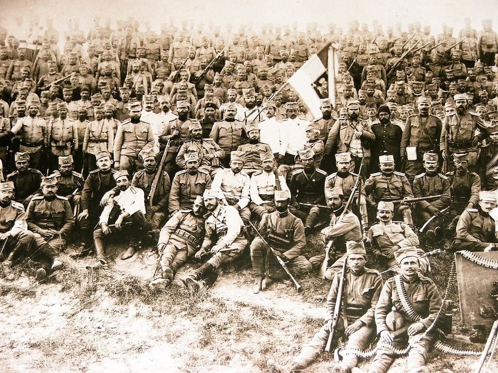 Српски војници на Крф. 