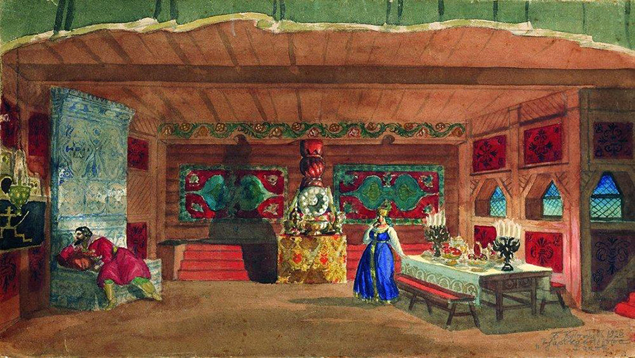 Esboço para ópera de Rimsky-Korsakov 'A Noiva do Tsar', 1920