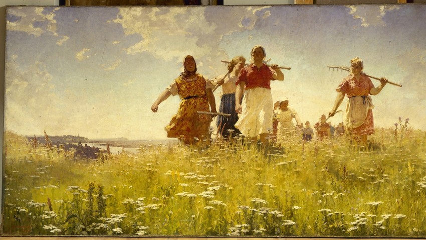 ‘En los campos de paz’ (1950), obra de Andréi Mílnikov.
