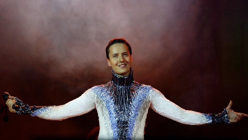 Russian pop singer Vitas performs during a vocal concert, the third leg of his 2007 China Concert Tour on June 19, 2007 in Chongqing Municipality, China. The 26-year-old tenor is known for his boy-like voice with a range that spans five octaves.