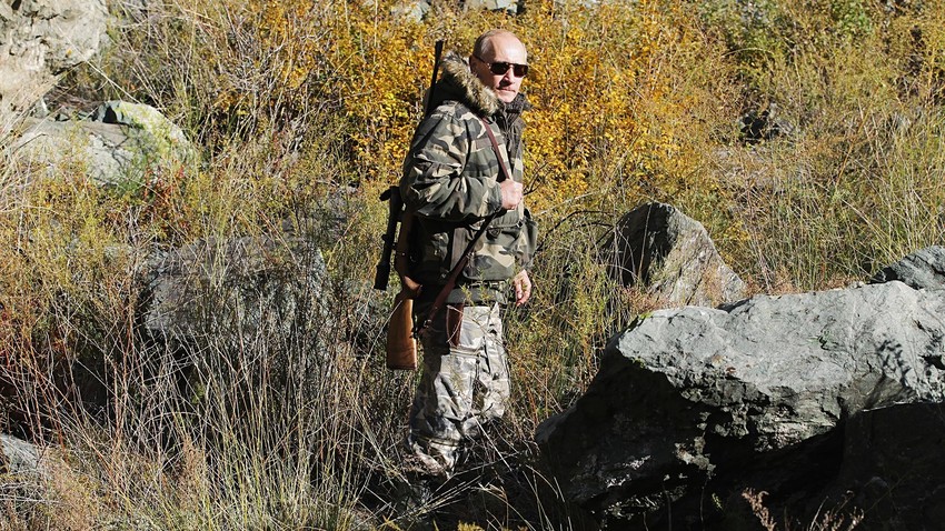 Putin em expedição recente à Reserva Natural Ubsunorskaia Kotlovina