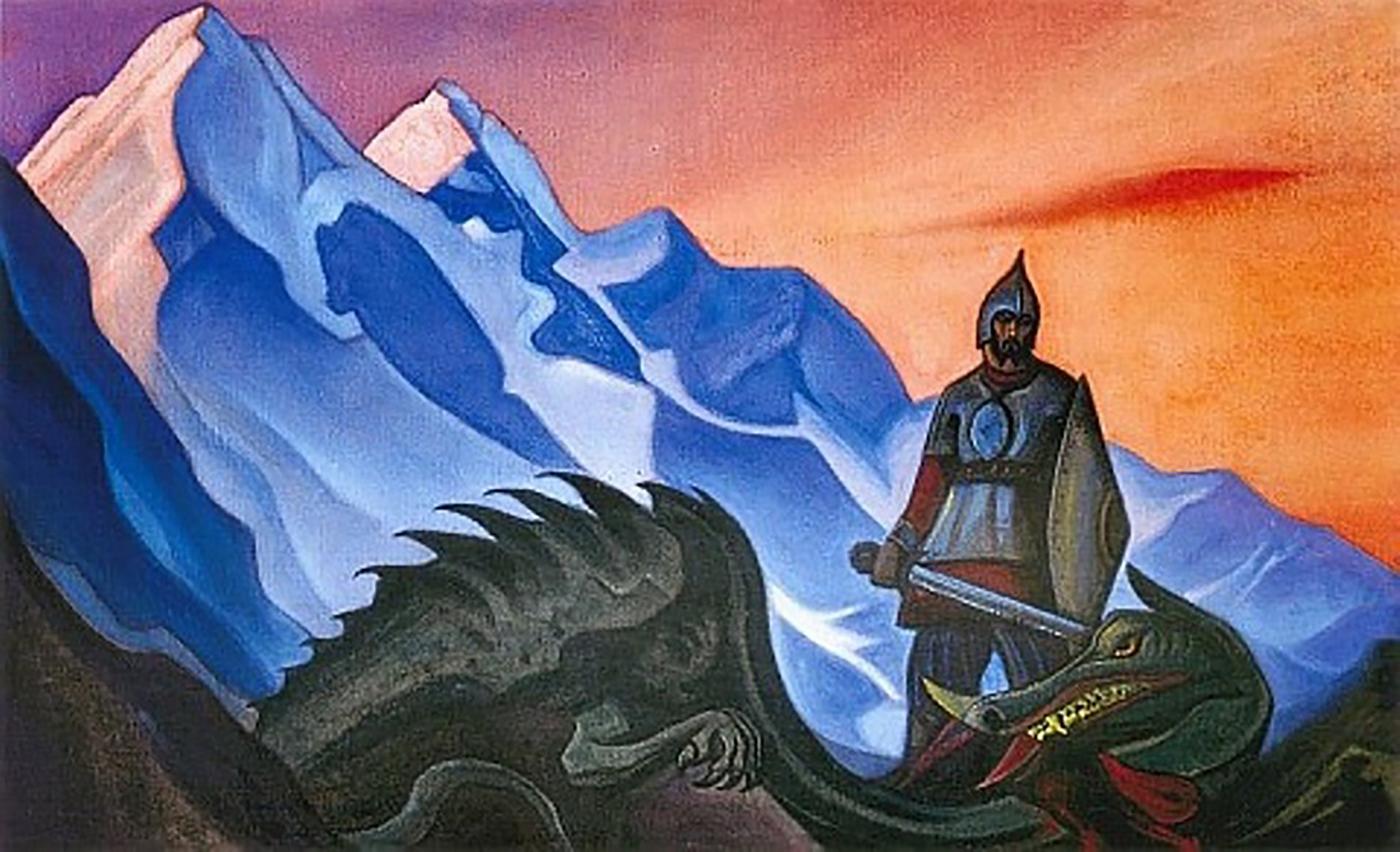 Lukisan “The Win” oleh Nikolai Rerikh.