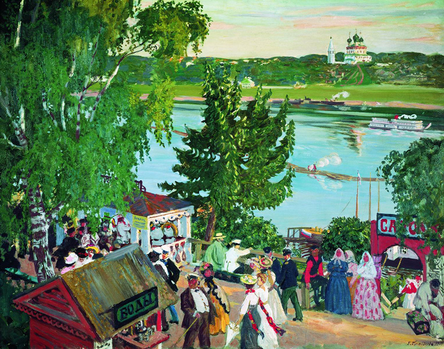 Promenade entlang der Wolga, 1909