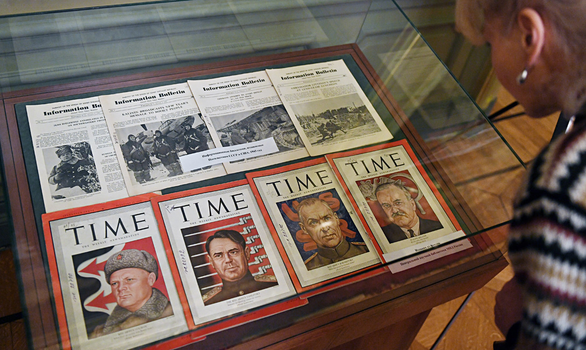An exhibition devoted to the 75th anniversary of the rout of Nazi troops in the Battle of Stalingrad, with Time's cover with Molotov on it. History didn't forget Molotov - but his compatriots did. 