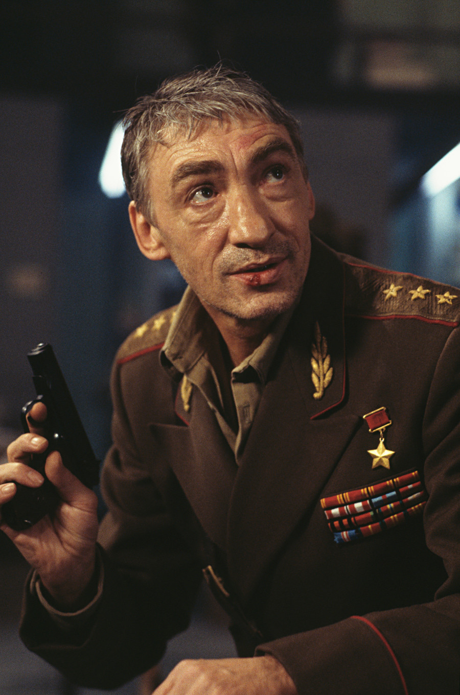 German actor Gottfried John stars as General Arkady Grigorovich Ourumov in the James Bond film 'GoldenEye', 1995.