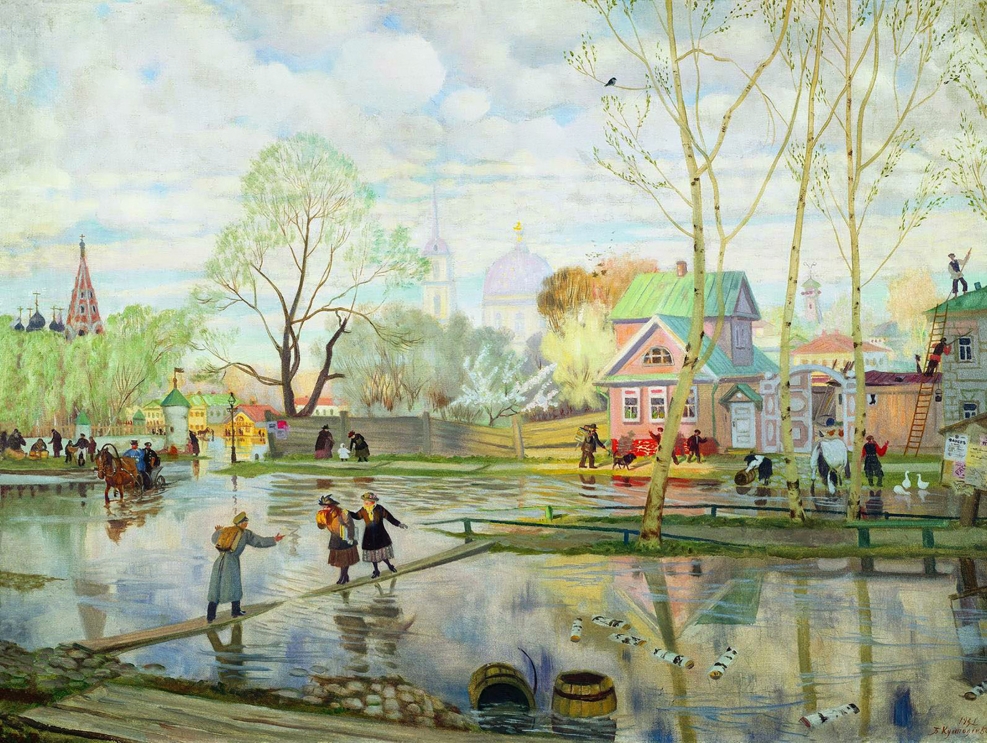 Spring, 1921, Boris Kustodiev 