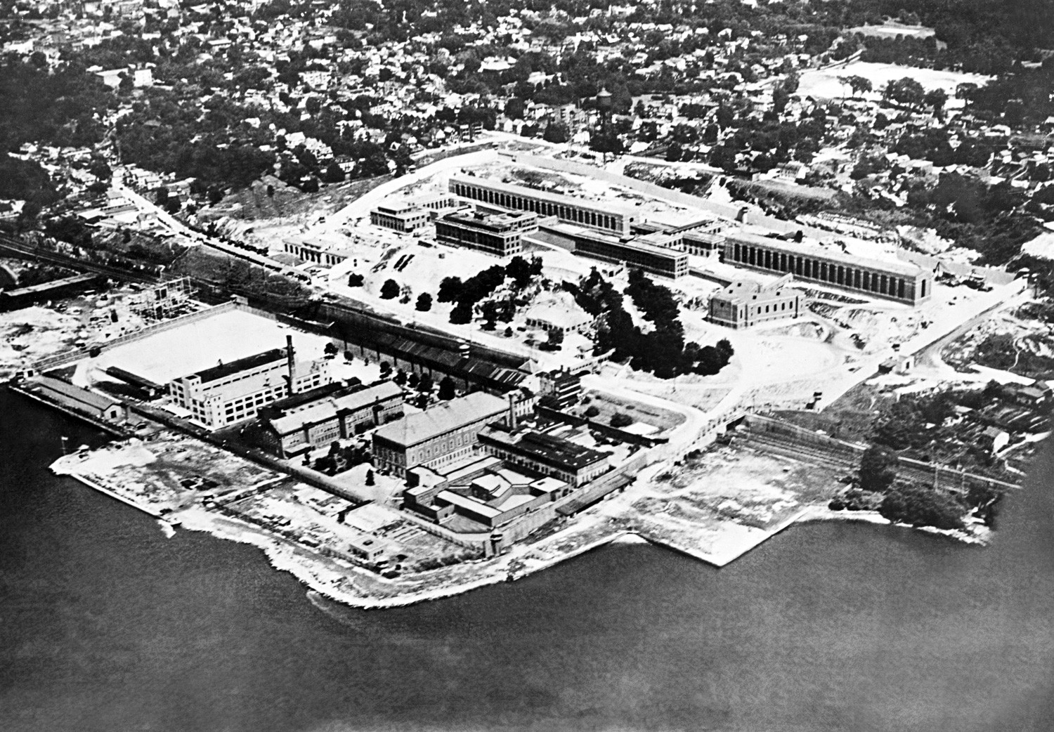 An air view of Sing Sing prison in Ossining, New York, where the Rosenbergs were executed.
