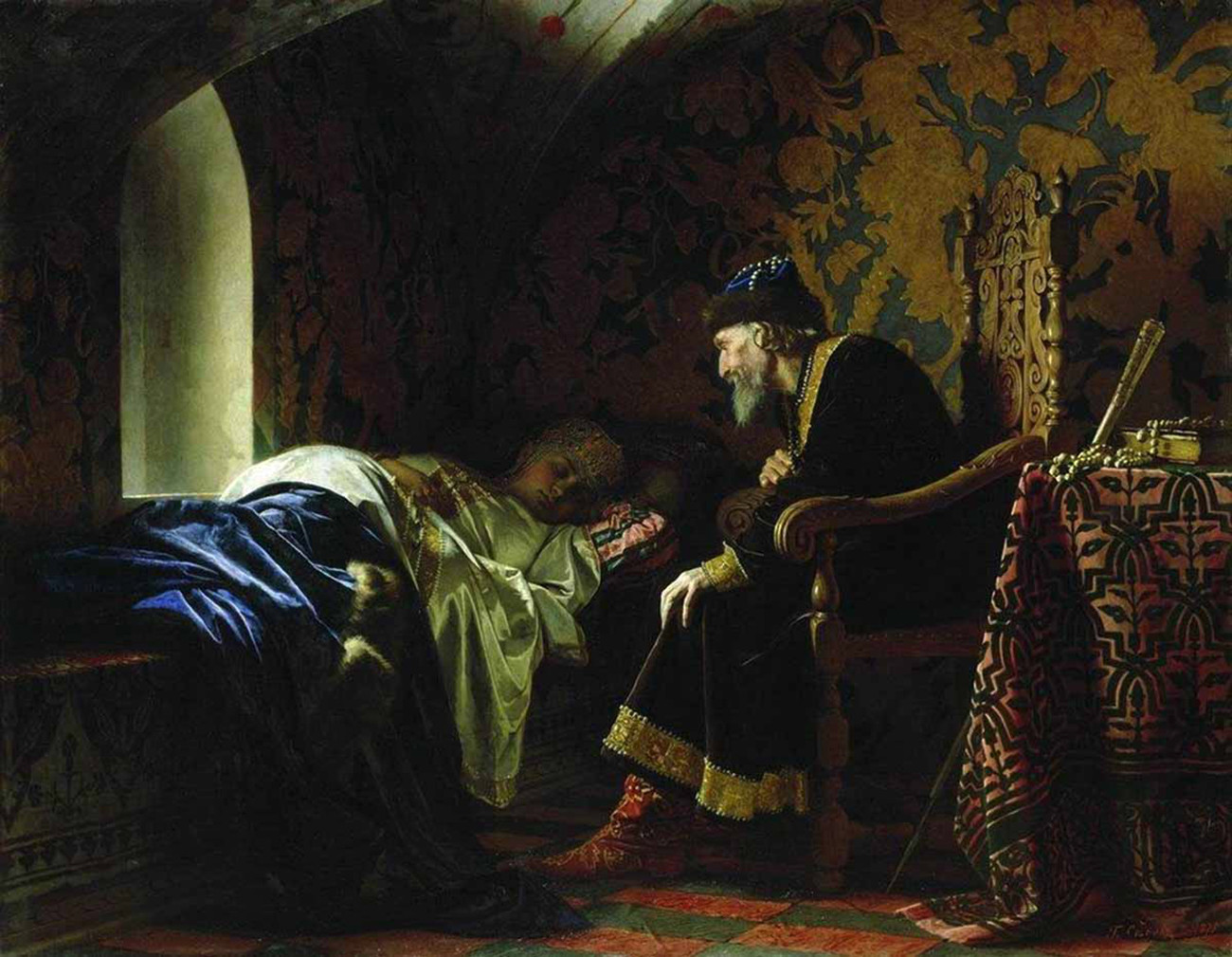 Ivan yang Mengerikan dan Vasilisa Lelentyeva, oleh Grigory Sedov.