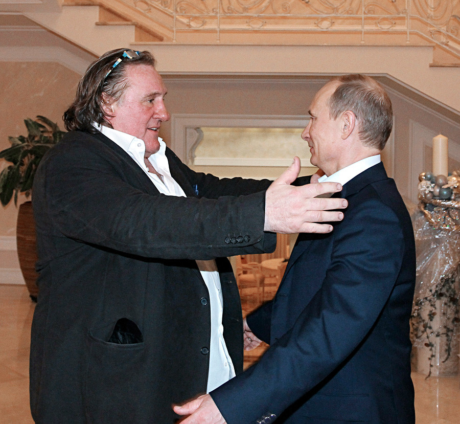 ジェラール・ドパルデューとウラジーミル・プーチン、ソチ、2013年