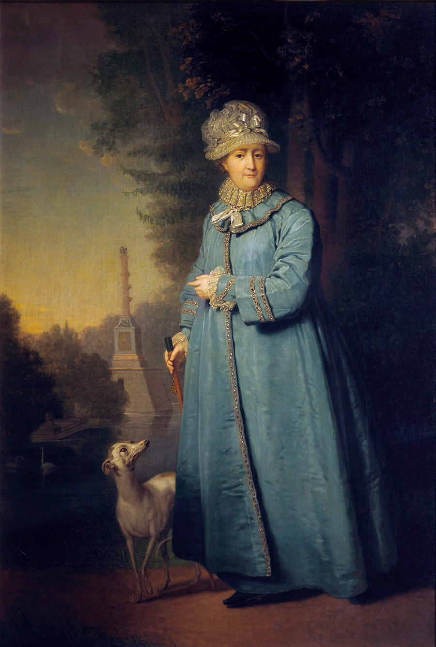 Владимир Боровиковски: „Екатерина Велика во прошетка по паркот во Царское село“, 1794.
