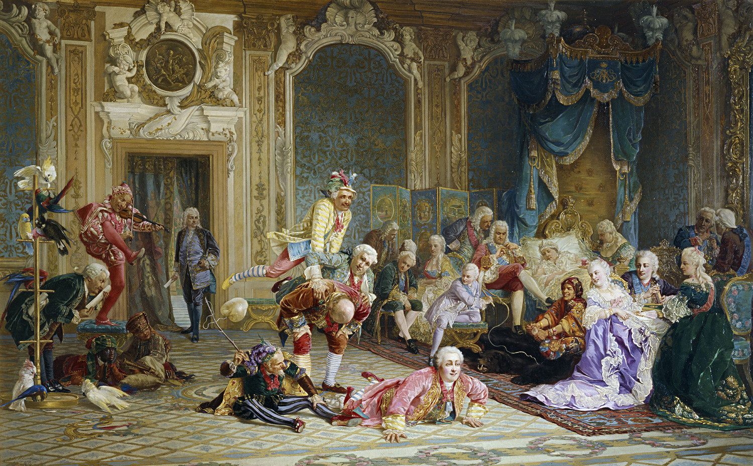 4 Narren am Hof der Kaiserin Anna von Walerij Jacobi, 1872