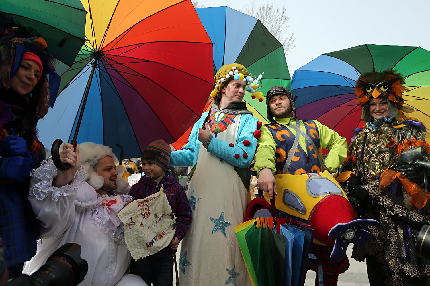 Учесници пролећне параде у оквиру Фестивала васкршњих поклона на Тверском булевару.