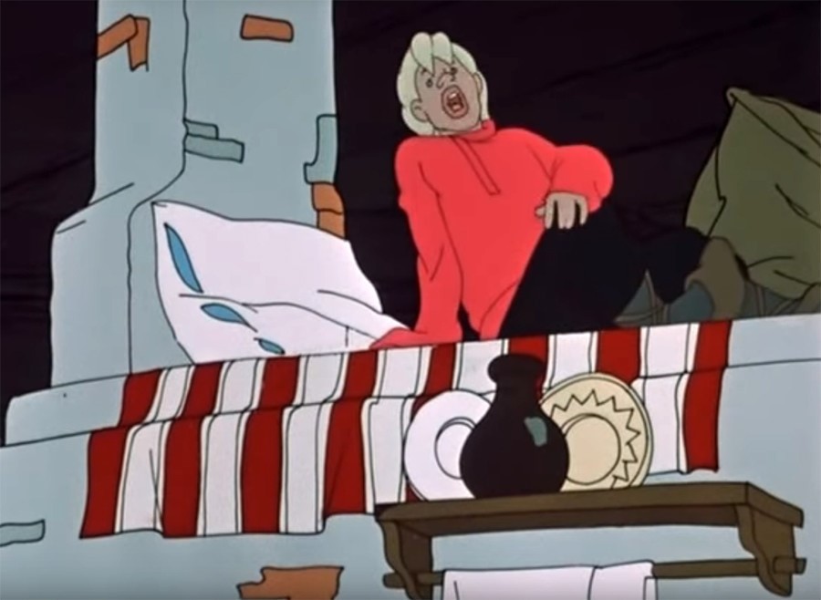 Prizor iz sovjetske animacije »Čarobna ščuka«.