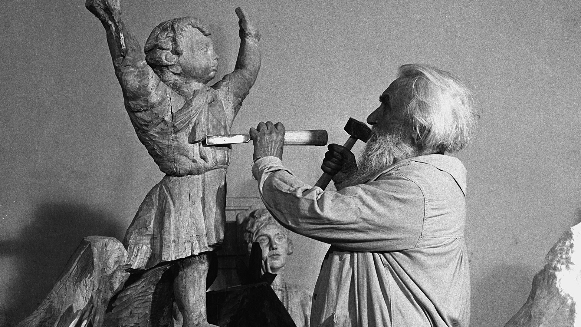 Le sculpteur soviétique Sergueï Konenkov