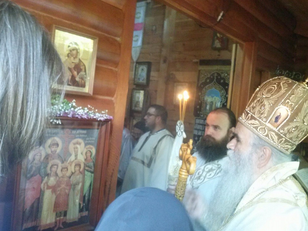 Митрополит Амфилохије у манастиру Рустово, празник Светих царских мученика, 2015.