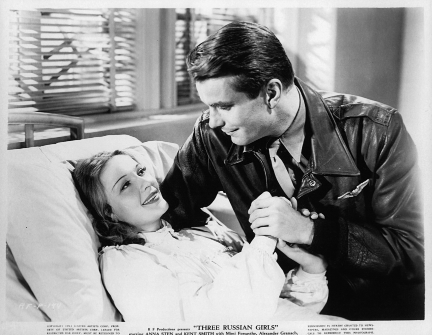 Kent Smith in Anna Sten v filmu Tri Rusinje, 1943.
