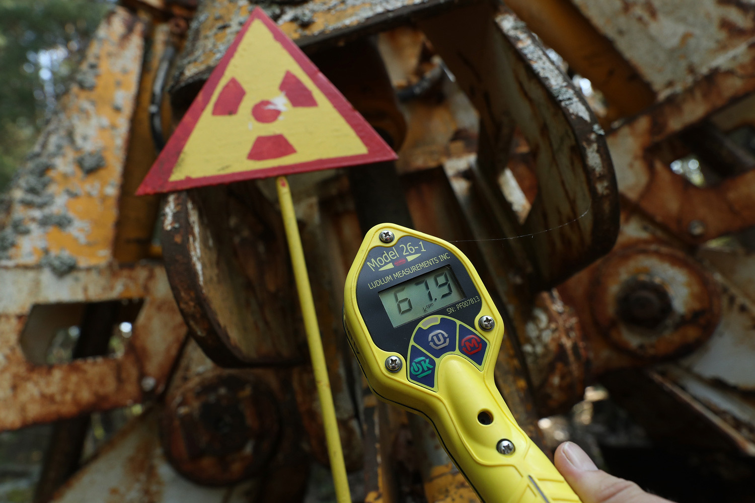 Nível de radiação é regularmente medido em Pripyat