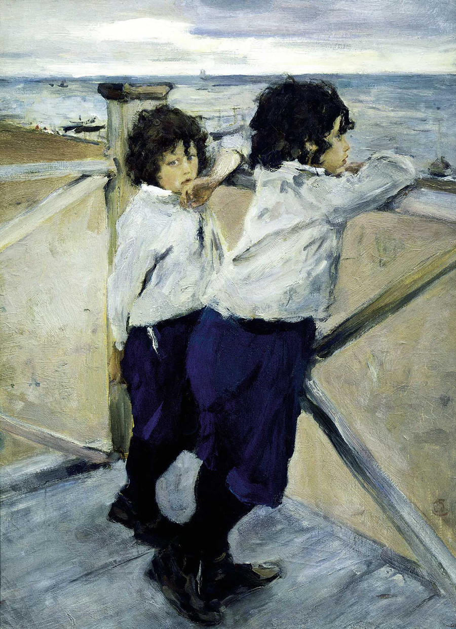 Children. Sasha and Yura Serov by Valentin Serov, 1899.