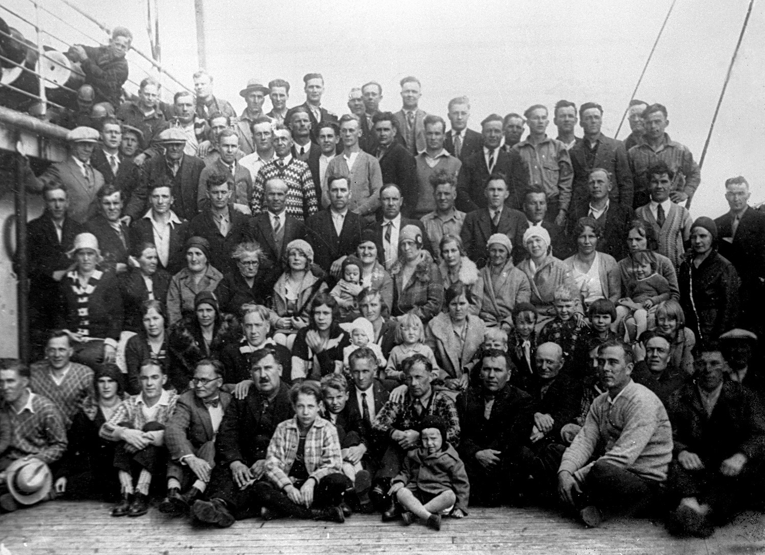 First groups of workers from the U.S. and Canada visiting Soviet Union. As you can see, black folks were rare among them.