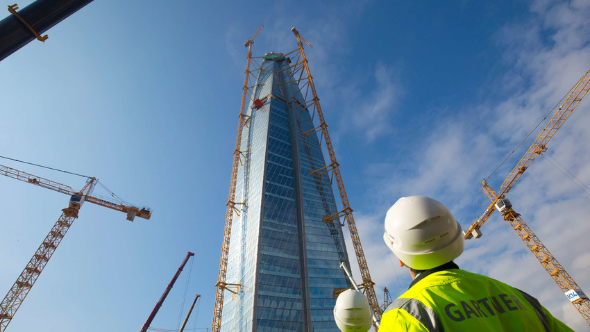 Gazproms neuer Sitz in Sankt Petersburg: der Lachta-Turm