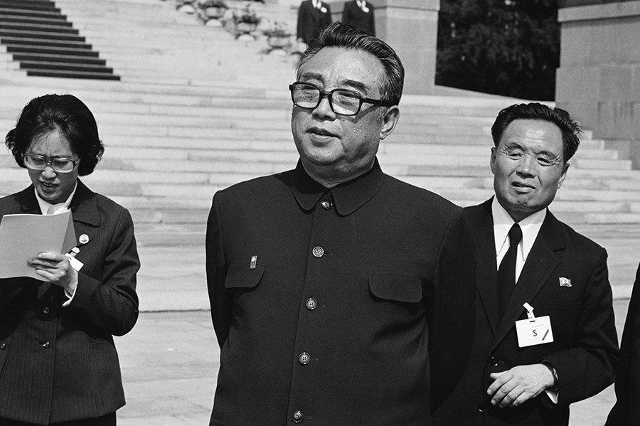 Líder de Corea del Norte Kim Il-sung, 1980.