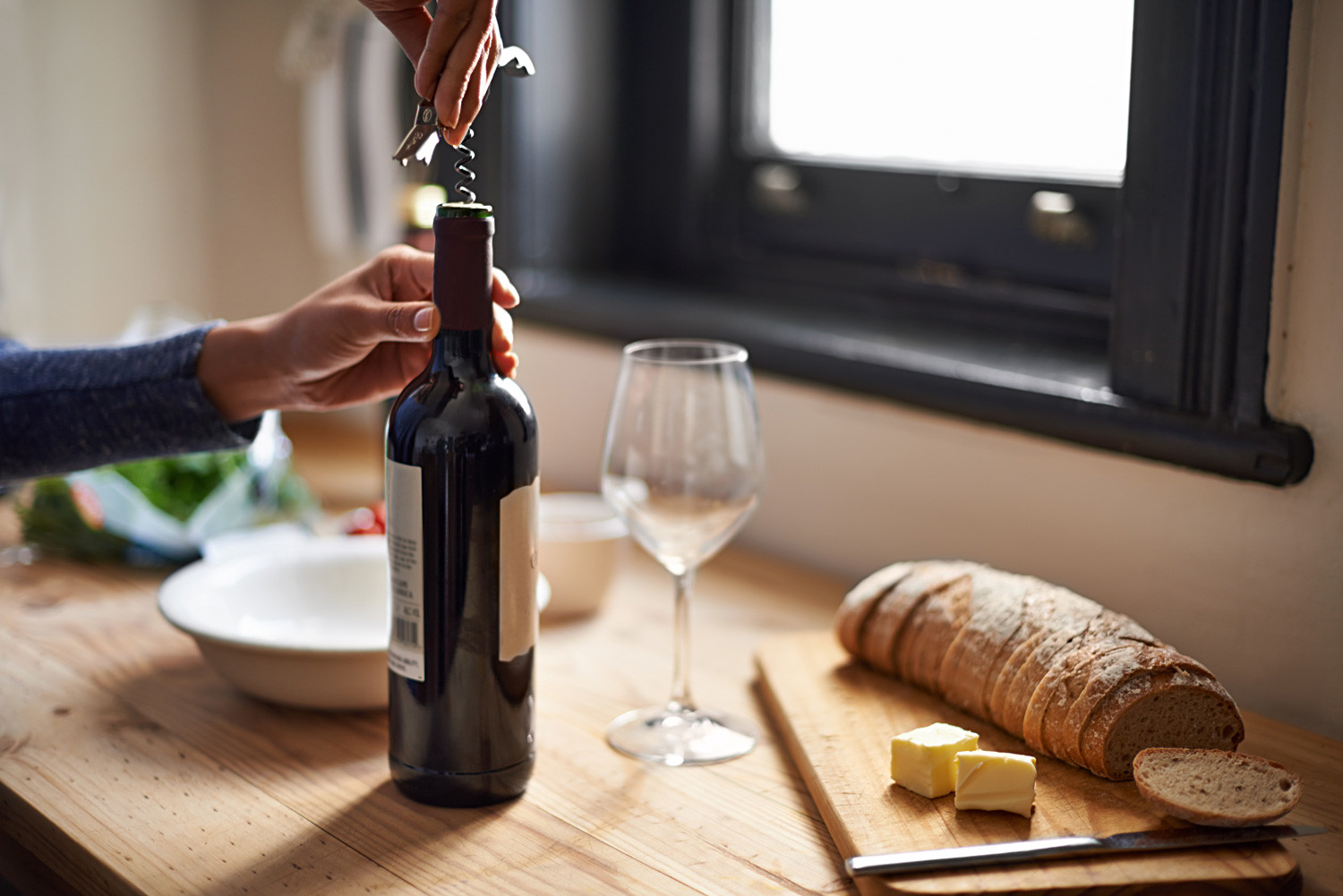 Usually, something for dessert or a bottle of wine will suffice.