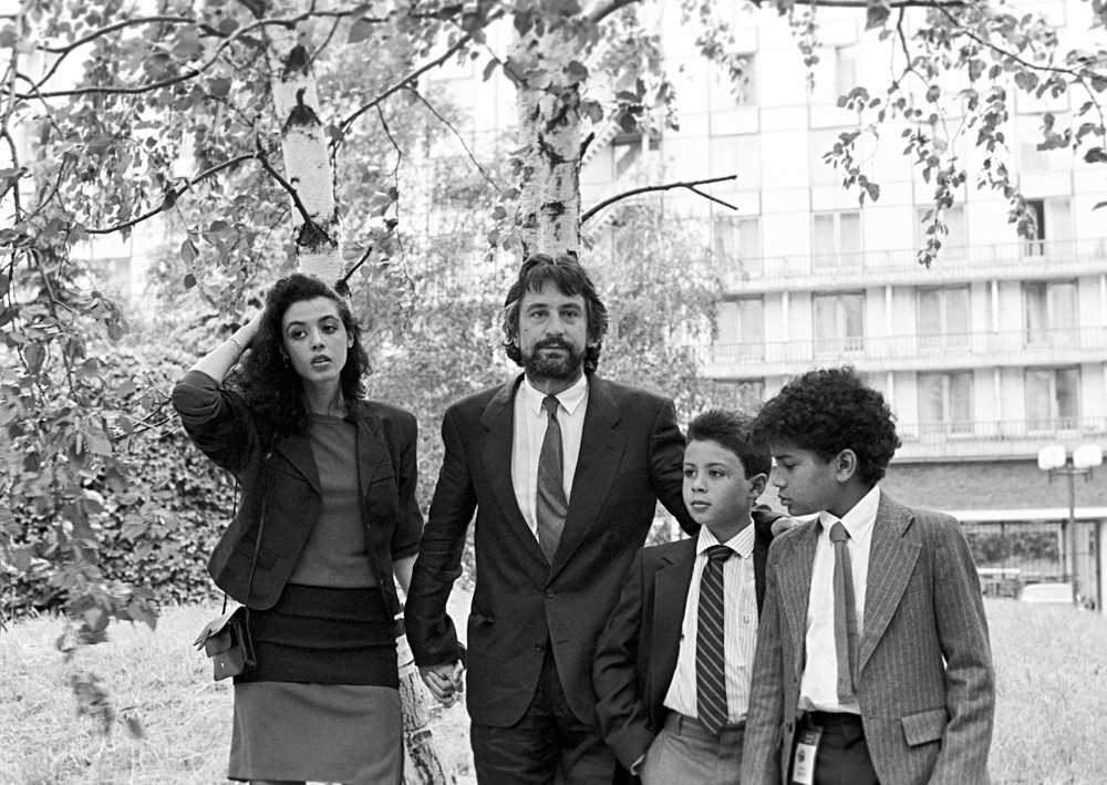 Робер де Ниро са децом у Москви 1987. 