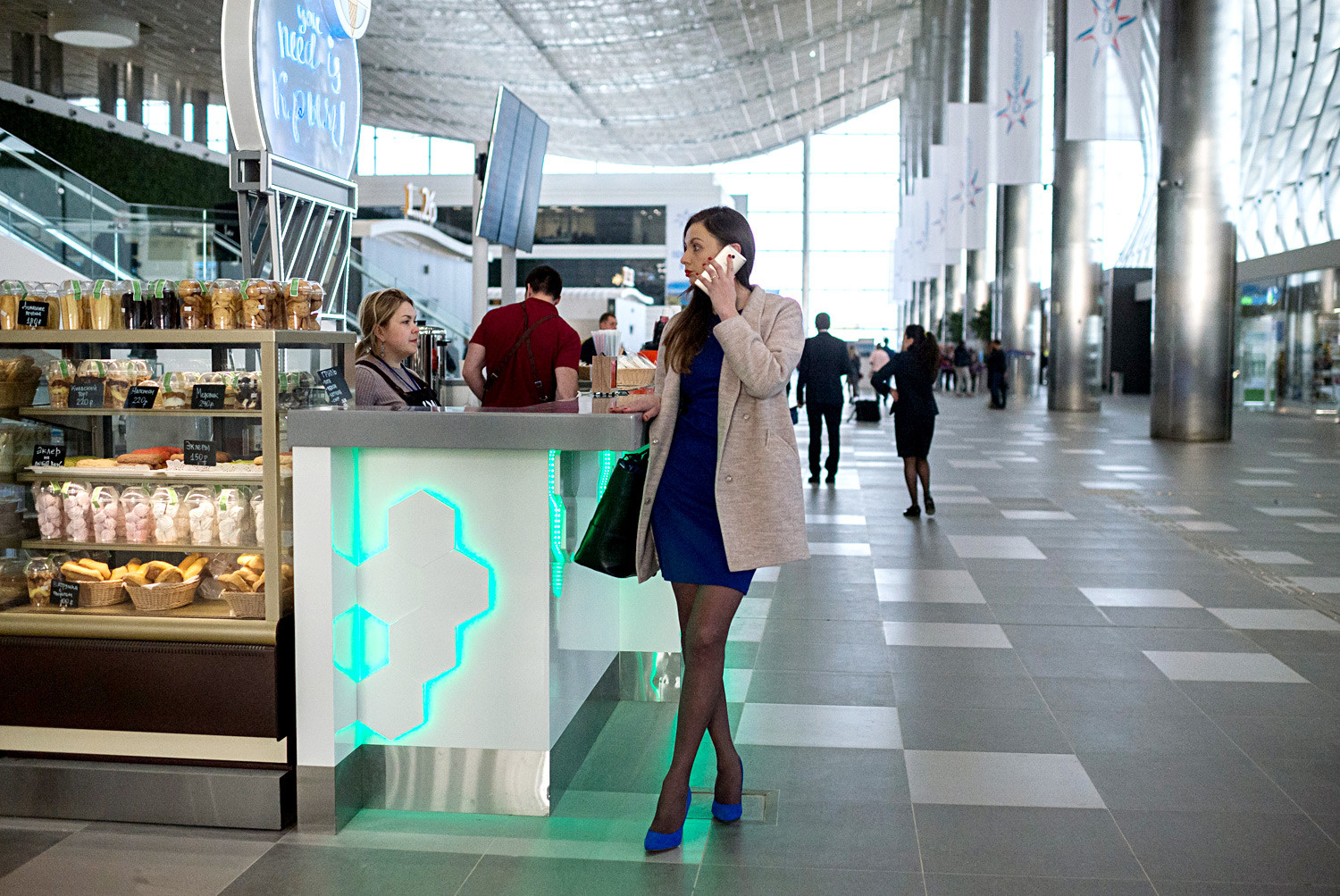 Kavarna v novem terminalu Krimski val, mednarodno letališče Simferopol
